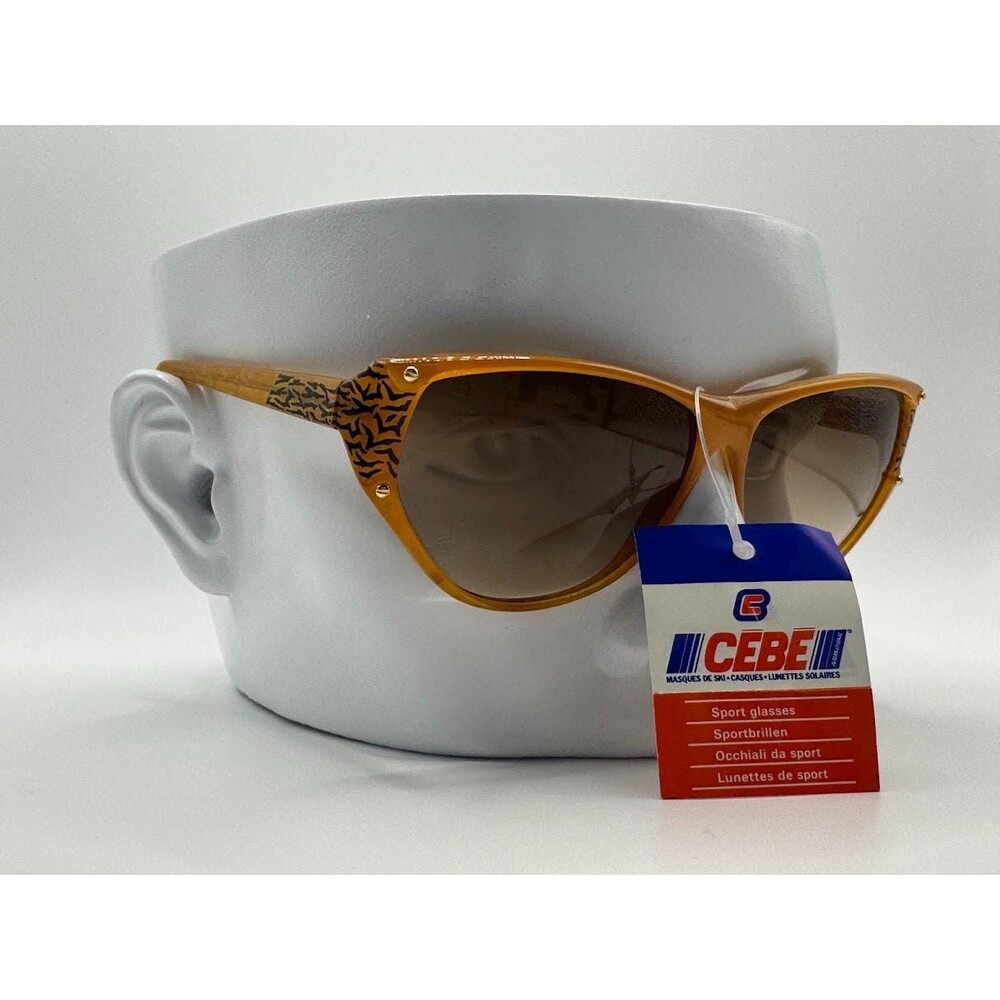 NWT Vintage Cebe Sport Sunglasses | Model 931 | Light Brown | Made in France